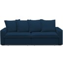 Ver imagem 7 de Sofá Retrátil Reclinável para Sala de Estar Living 215cm Vêneto F04 Veludo Azul - Lyam Decor