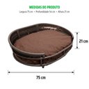 Ver imagem 3 de Cama Caminha Pet Sofá 75cm Futon Oval Acquablock
