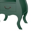 Ver imagem 2 de Mesa de Cabeceira Bombê 1 Gaveta e Nicho 1026n - Verde Musgo/imbuia Glazer