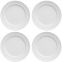 Ver imagem 1 de Jogo 4 Pratos em Porcelana Rasos 26,5cm Germer Chevron Redondo Branco Relevo