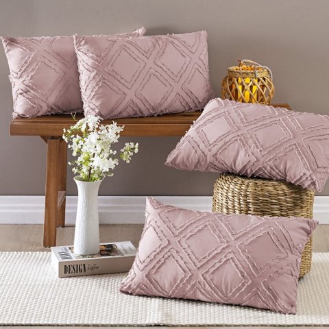 Almofadas Cheias Aveline 60cm X 30cm 04 Peças - Rosê Bia Enxovais
