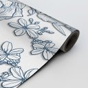 Ver imagem 3 de Adesivo Porta - Floral Relevo Azul 1 Faxprint Adesivo de Porta