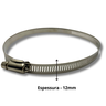 Kit 2 Un Abraçadeira Regulagem 120 até 140mm Rosca 12 À 14cm Metal 12mm Espessura Aço para Mangueira - 2