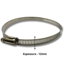 Ver imagem 2 de Kit 2 Un Abraçadeira Regulagem 120 até 140mm Rosca 12 À 14cm Metal 12mm Espessura Aço para Mangueira