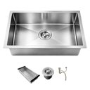 Ver imagem 1 de Cuba de Cozinha Pia Retangular Gourmet Embutir Sobrepor 60x40 Aço Inox 304 Escovada Prata Brinovar