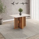 Ver imagem 1 de Mesa de Jantar 4 Lugares 120cm Tampo MDF Canto Reto Larah
