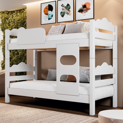 Bicama Kênia Solteiro Adulto em - Branco