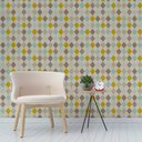 Ver imagem 1 de Papel de Parede Geomêtrico Losangos Tons de Marrom-60x300cm