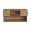 Ver imagem 2 de Gabinete Banheiro Suspenso 110cm 2 Gavetas 1 Porta e Nicho sem Cuba Mel BL9290