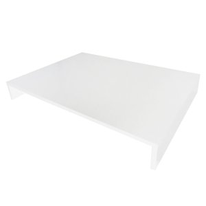 Tampa de Proteção Fogão Cooktop 1 Boca Mdf Branco 31x51x6,5