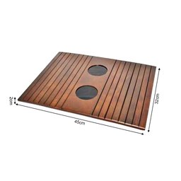 Suporte de Copos para Braço de Sofá em Madeira Castanho - 5