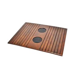 Suporte de Copos para Braço de Sofá em Madeira Castanho - 3