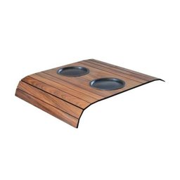 Suporte de Copos para Braço de Sofá em Madeira Castanho - 2