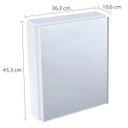 Ver imagem 3 de Armário Banheiro Espelheira Sobrepor Branco 36,3x10,6x45,3cm + Pia Lavatório Plástico