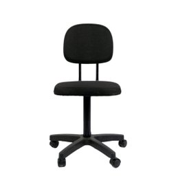 Cadeira Secretaria Giratoria Tropical com L Duplo o Pistão e Fixo Não Tem Regulagem Tecido Preto - 1