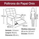 Ver imagem 5 de Poltrona do Papai Reclinável Macia Onix Matrix Cor:veludo Cinza