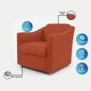 Ver imagem 7 de Milla Poltrona Decorativa para Consultório 12 Cores - Terracota