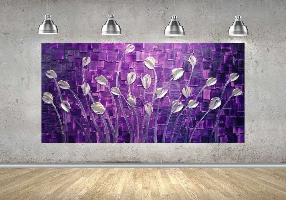Quadro Pintura Tela Abstrato Moderno 2196: 50cm (A) x 100cm (L) - 4