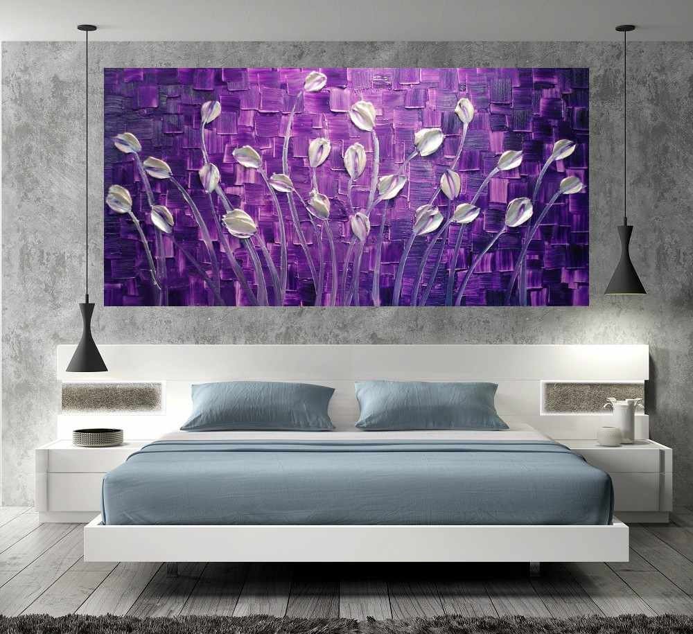 Quadro Pintura Tela Abstrato Moderno 2196: 50cm (A) x 100cm (L) - 5