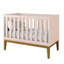 Ver imagem 4 de Quarto de Bebê Berço + Cômoda + Guarda Roupa Rosa Classic Pés em Madeira