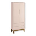 Ver imagem 7 de Quarto de Bebê Berço + Cômoda + Guarda Roupa Rosa Classic Pés em Madeira