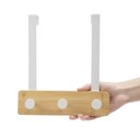 Ver mais imagens de Cabideiro para Porta de Bambu com Ganchos Cabem 3 Pçs Oikos