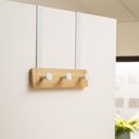 Ver imagem 5 de Cabideiro para Porta de Bambu com Ganchos Cabem 3 Pçs Oikos