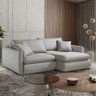 Sofá Cama Retrátil e Reclinável Debret Majoris Bege 260cm - 4