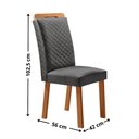 Ver imagem 3 de Mesa de Jantar Liz 120cm Tampo MDF Vidro Canto Copo com 4 Cadeiras Lorena