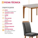 Ver imagem 7 de Mesa de Jantar Liz 120cm Tampo MDF Vidro Canto Copo com 4 Cadeiras Lorena