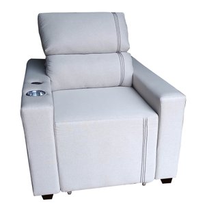 Poltrona Imperial com Assento Retratil Eletrica Suede Conforto Modernidade e Requinte Bege Claro
