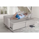 Ver imagem 3 de Sofá Cama Dubai 4 Lugares Retrátil e Reclinável Creme Linho de Casa Decor Estofados