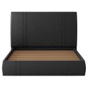 Ver imagem 3 de Cama Casal Flutuante com Cabeceira 140cm Lyra Sintético Preto S05 - Mpozenato
