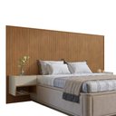 Ver imagem 3 de Cabeceira para Cama de Casal/queen Florença com 2 Mesas de Cabeceira Cedro/off White