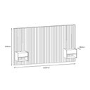 Ver imagem 2 de Cabeceira para Cama de Casal/queen Florença com 2 Mesas de Cabeceira Cedro/off White