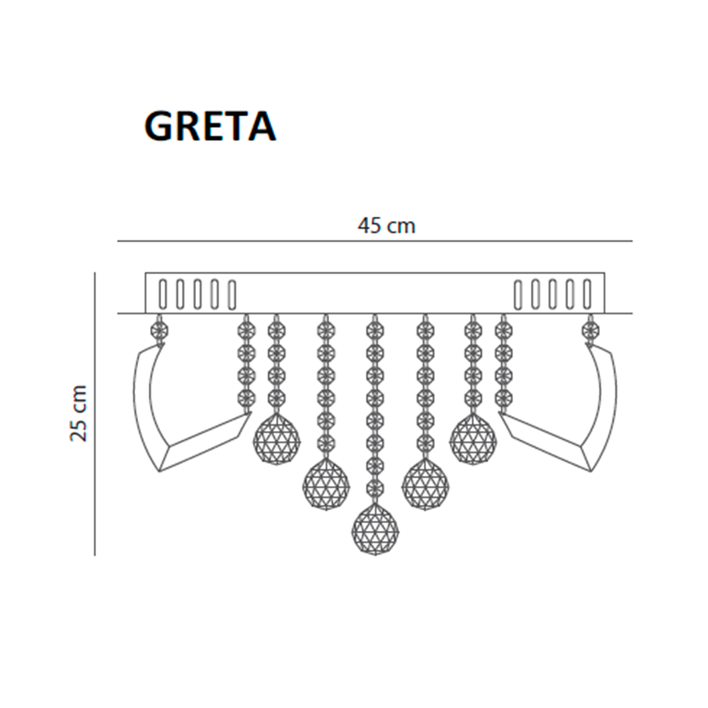 Luminária de Teto Plafon Sobrepor Led Cristal Gretta 24W Bivolt Dourado 3000K Branco Quente Amarela - 4