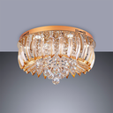 Ver imagem 2 de Luminária de Teto Plafon Sobrepor Led Cristal Gretta 24w Bivolt Dourado 3000k Branco Quente Amarela