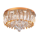 Ver imagem 1 de Luminária de Teto Plafon Sobrepor Led Cristal Gretta 24w Bivolt Dourado 3000k Branco Quente Amarela