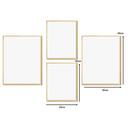 Ver imagem 4 de Kit 4 Quadros Decoração Ambiente Sala com Moldura Caixa e Mulher Abstrato Moderno Colorido