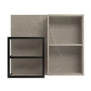 Ver imagem 4 de Espelheira para Banheiro 66x77cm Safira Bege Marmo/Crema