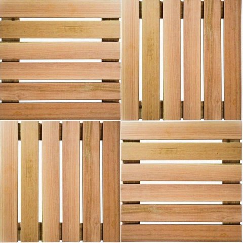 Combo Coberta Madeira Pinus 4 Uni 50x50cm De Qualidade Technox Marrom