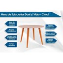 Ver imagem 7 de Sala de Jantar Dani C- Tampo Madeira Maciça 110cm e 4 Cadeiras Maia Nature-suede Mascavo Chocolate