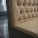 Ver imagem 5 de Poltrona Sofá Booth Prime Bege e Preta 2 Lugares Bege