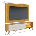 Ver imagem 2 de Painel TV 65" 217cm Bancada 2 Portas de Correr Pés Madeira Samira C04 - D'Rossi