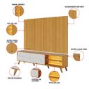Ver imagem 4 de Painel TV 65" 217cm Bancada 2 Portas de Correr Pés Madeira Samira C04 - D'Rossi