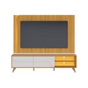 Ver imagem 1 de Painel TV 65" 217cm Bancada 2 Portas de Correr Pés Madeira Samira C04 - D'Rossi