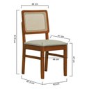 Ver imagem 6 de Conjunto de Jantar Cancun 10 Lugares Tampo MDF Assento Estofado Linho Bege 250cm