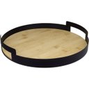 Ver imagem 1 de Bandeja Decorativa para Servir Home&co Fundo em Madeira Metal 6x38x25cm Preto