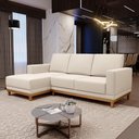 Ver imagem 6 de Sofá Kayrós 200cm 3 Lugares Chaise Direito D05 Linho Bege
