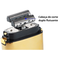 Ver imagem 2 de Máquina de Barbear Shaver Kemei Tx1 Gold Barbeador Titanium